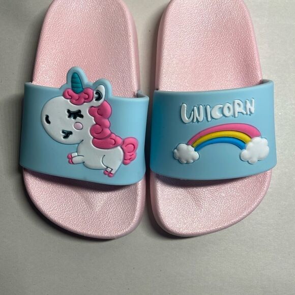 Kids Slippers Slide Sandals Unicorn for Girls - Picture 1 of 7